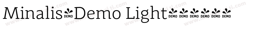 Minalis_Demo Light字体转换